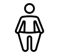 Depiction of icon getting reduced in weight